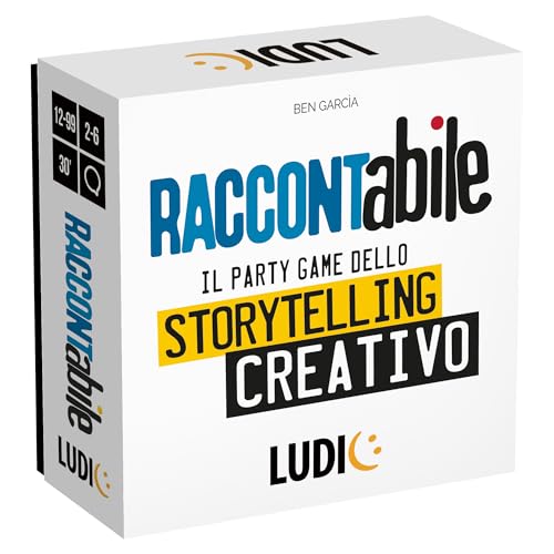 Ludic - Raccontabile - Il Party Game Dello Storytelling Creativo - Gioco Di Società 2-6 Giocatori, Anni 12+, Un Gioco Di Creatività Linguistica Per Tu