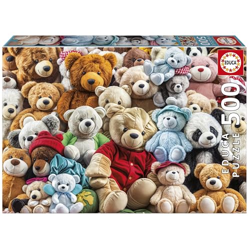 Educa - Puzzle Da 500 Pezzi Per Adulti | Orsetto Di Peluche. Include Colla Fix Puzzle. Dimensioni: 48 X 34 Cm. Da 11 Anni (20242)