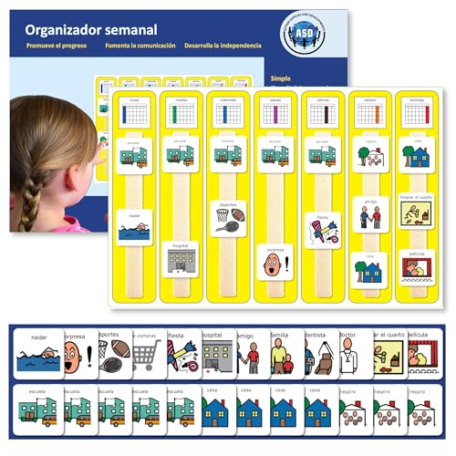 Autism Supplies And Developments- Agenda Settimanale In Plastica Visual A3 (Spagnolo), Colore Spanish, Wp_Es
