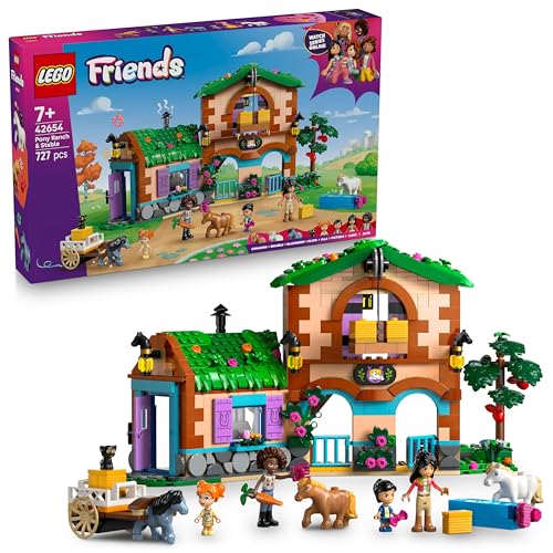 Lego Friends Ranch E Scuderia Dei Pony Giocattolo - Set Con 4 Mini Bamboline, 3 Cavalli, Gatto Domestico E Accessori Per Animali - Regalo Creativo Per