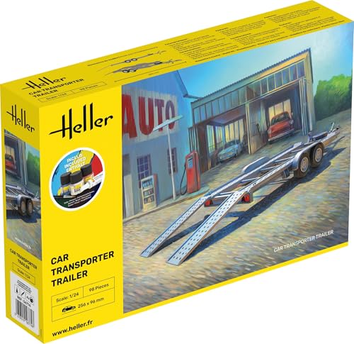 Heller 56774 Starter Kit Car Transporter Trailer 1/24