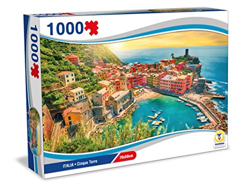 Teorema Giocattoli- Puzzle Italia, Cinque Terre, 1000 Pezzi 70X50 Cm, Italia4, 67016