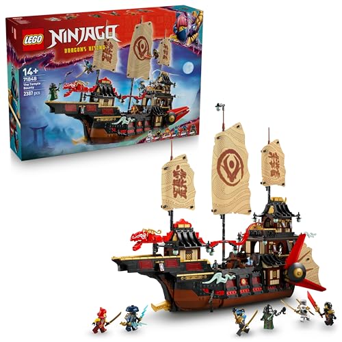 Lego Ninjago Il Bounty Del Tempio - Barca Giocattolo Interattiva Con Vele Mobili E 6 Minifigure Tra Cui Cole Zane E Nya - Regalo Per Bambini Da 14 Ann