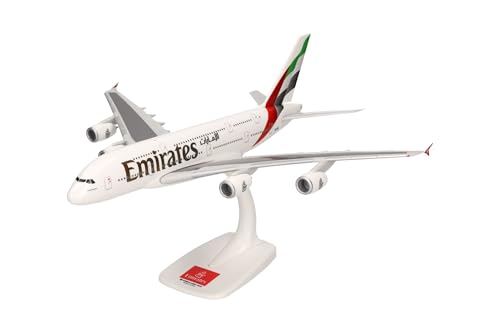 Herpa Modello Di Aereo Emirates Airbus A380 A6-Eoe In Scala 1:200 - Snap-Fit, Pezzo Da Collezione, Miniatura Deco, Statuetta Con Supporto In Plastica,