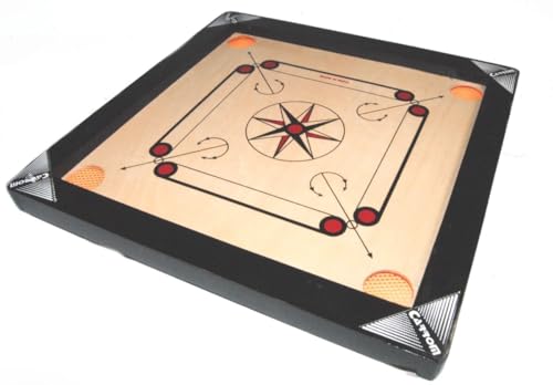 Apex Indiano Di Legno Di Legno Carrom Bordo 65 X 65 Cm Pensione Non Completa + Accessori Attaccanti