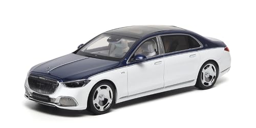 Almost Real 820126 Mercede. Maybach S-Class Nautical Blue & Diamond White 2021 - Scala 1/18 - Auto In Miniatura Da Collezione