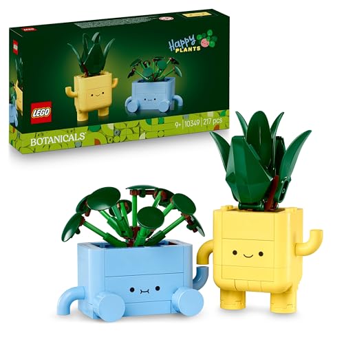 Lego Botanicals Piantine Felici Giocattolo - Kit Di Arti E Mestieri Per Bambine Con 2 Piante Artificiali, 2 Vasi Di Fiori E Facce Intercambiabili - Re