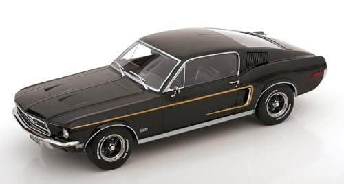 Kk Scale Kkdc181393 Mustang Gt Fastback Black 1968 - Scala 1/18 - Modellino Auto