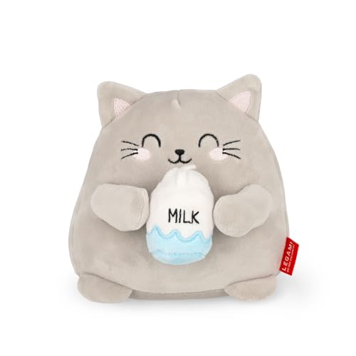 Legami - Peluche Plush Super Soft!, Tema Kitty, Formato Mini, Con Carta D'Identità Personalizzabile, Sta In Piedi Da Solo, 14X15X12 Cm