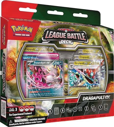 Pokémon Tcg: Mazzo Battle Dragapult Ex League (1 Mazzo Da 60 Carte Pronto All'Uso Inclusi Dragapult Ex E Fezandipiti Ex)