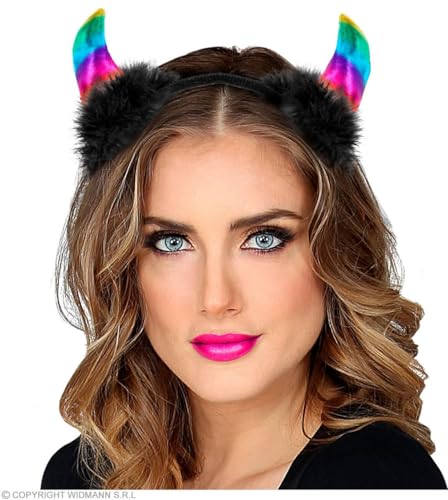 Widmann Costumi Del Diavolo | Corni Del Diavolo Arcobaleno | Halloween | Vestiti