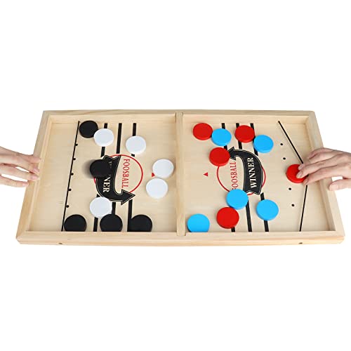 Momsiv Fast Sling Puck Game, Gioco Da Tavolo Da Hockey, Divertente Gioco Da Tavolo In Legno Sling Puck Winner Gioco Da Tavolo Gioco Da Tavolo Genitore