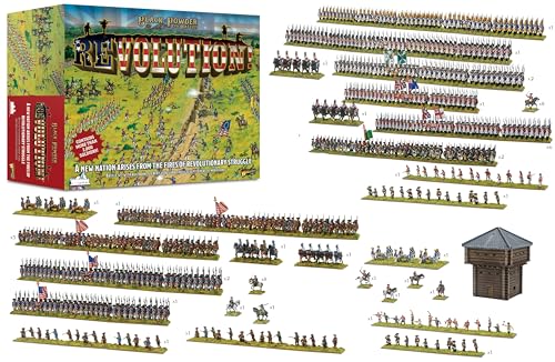 Revolution! Battle Set - Miniature In Scala Epica Per Polvere Nera, Molto Dettagliate, Epoca Della Guerra D'Indipendenza Americana Per Giochi Di Guerr