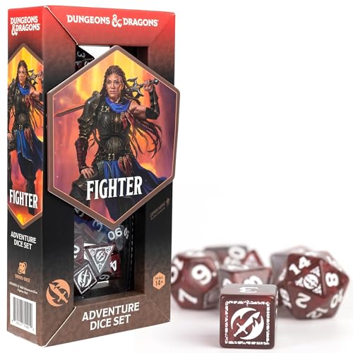 D&D Adventure Dadi (Classe Combattente: Rosso)