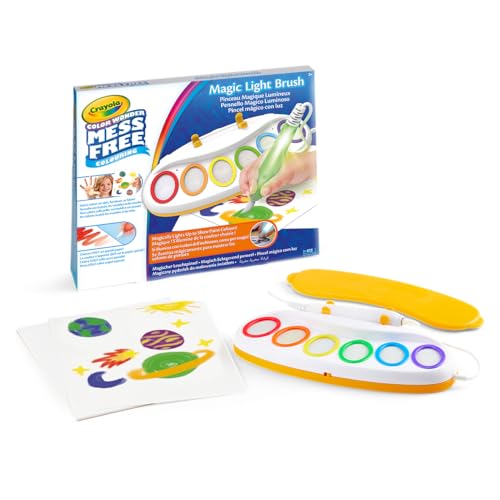 Crayola Color Wonder Magic Light Brush, Magipennello Luminoso, Set Pittura Senza Macchia, Attività Creativa E Regalo Per Bambini Dai 3 Anni, Pennello