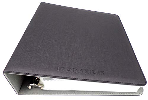 Docsmagic.De 3-Ring Premium Album Black + 100 9-Pocket Premium Pages - Raccoglitore Per Carte Da Gioco Collezionabili + Pagine - Nero - Pkm - Ygo - Mt