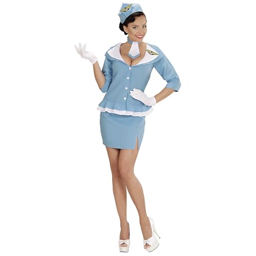 W Widmann Milano Party Fashion - Costume Da Hostess Retrò, Assistente Di Volo, Hostess, Costumi Di Carnevale Da Donna