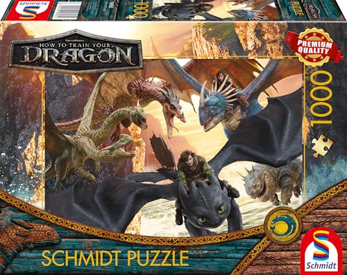 Schmidt Spiele 58582 - Puzzle Da 1000 Pezzi, Motivo: Drago Ready To Strike