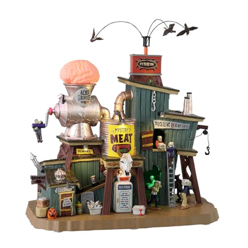 Lemax 35008-Uk Spooky Town Sights & Sounds: Mystery Meat Canning Co, Multicolore