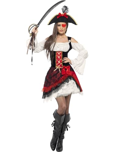 Smiffys Costume Glamour Da Piratessa, Con Abito E Cappello