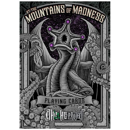 Cthulhu Project | Poker Mountains Madness Black | Mazzo Di Carte Da Collezionista Concentrato Sul Mitico Romanzo Di Hp Lovecraft Sulla Spedizione In A