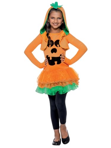 Smiffys Costume Zucca Abito Tutù, Arancione, Comprende Abito Tutù E Giacca Con Cappuccio