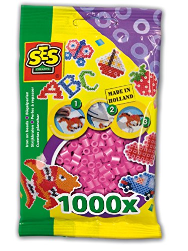 Ses- Hobby E Creatività Confezione Di 1000 Perline Rosa Da Stirare, Colore, Small, Ses00708
