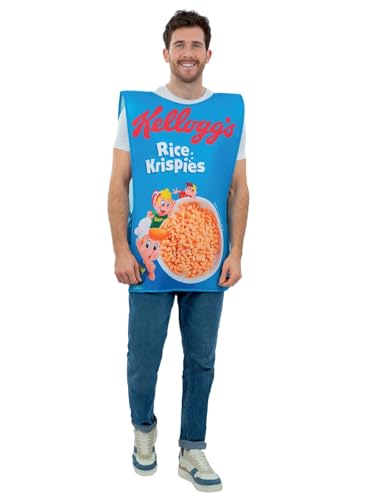 Smiffys Kelloggs™ Rice Krispies™ - Costume Da Kelloggs, Con Licenza Ufficiale Kelloggs, Costume Per Adulti