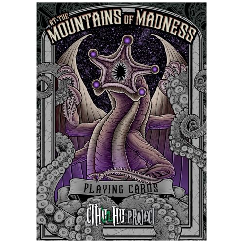 Cthulhu Project | Poker Mountains Madness Purple | Mazzo Di Carte Da Collezionista Concentrato Nel Mitico Romanzo Di Hp Lovecraft Sulla Spedizione In