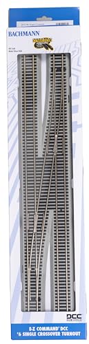 Bachmann Trains E-Z Command Digital Command Control # 6 Single Crossover Turnout – Right