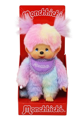 Sekiguchi Sekiguchi-242153-Original Girl Aliquantum International 242153Originale Bambina Monchhichi, Figura Bavaglino E Codini, Alta Circa 20 Cm Pelu