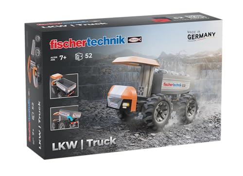 Fischertechnik Truck 576105 – Gioco Educativo Di Costruzione, Camion Giocattolo Da Assemblare Per Bambini A Partire Dai 7 Anni, Arancione