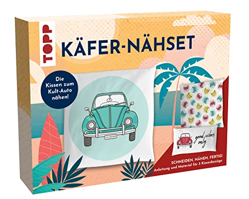 Topp Nähset Kissenbezüge - Vw Käfer: Die Kissen Zum Kult-Auto Zum Selber-Nähen Inkl. Material Und Anleitung. 3 Kissenbezüge Ca. 2X 40 X 40 Cm + 40 X 2