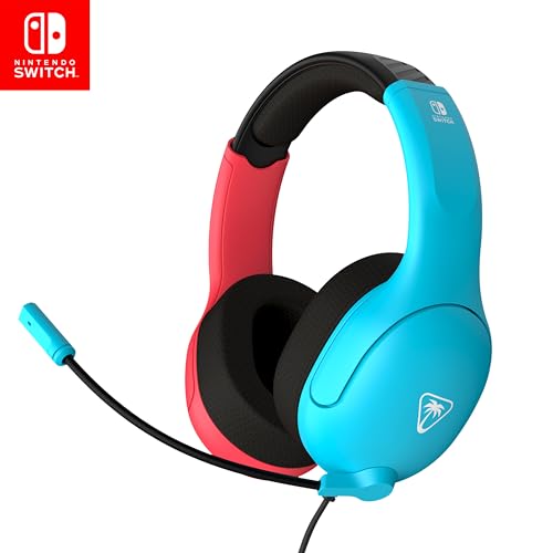 Turtle Beach Cuffie Da Gioco Cablate Airlite Fit Blu E Rosse Con Licenza Ufficiale Per Tutti I Nintendo Switch - Microfono Flip-And-Mute, Padiglioni A