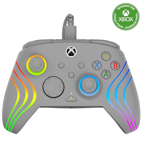 Turtle Beach Afterglow Wave Controller Gamepad Rgb Cablato Grigio - Con Licenza Per Xbox Series Xs, Xbox One E Windows - Pulsanti Programmabili, Grill