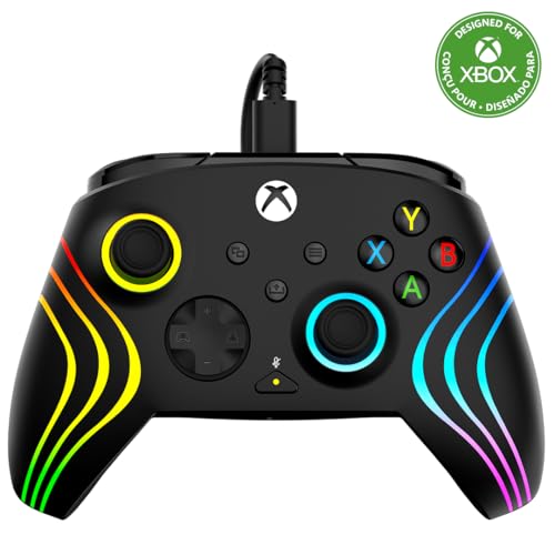 Turtle Beach Afterglow Wave Controller Gamepad Rgb Cablato Nero - Con Licenza Per Xbox Series Xs, Xbox One E Windows - Pulsanti Programmabili, Grillet