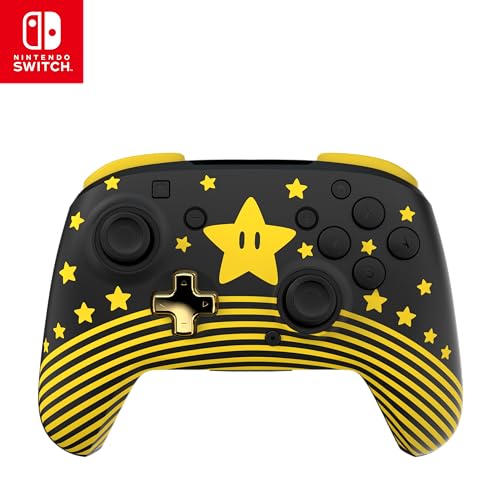 Turtle Beach Rematch: Super Mario Star Wireless Controller - Tutti I Nintendo Switch, Si Illumina Al Buio, Batteria Ricaricabile, Licenza Ufficiale Ni