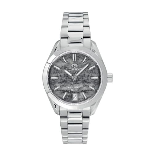 Lorenz - Ginevra Gemstone Lady 030265Ds - Orologio Al Quarzo Donna In Acciaio Inossidabile - Orologio Con Quadrante In Vera Pietra Naturale Diaspro -
