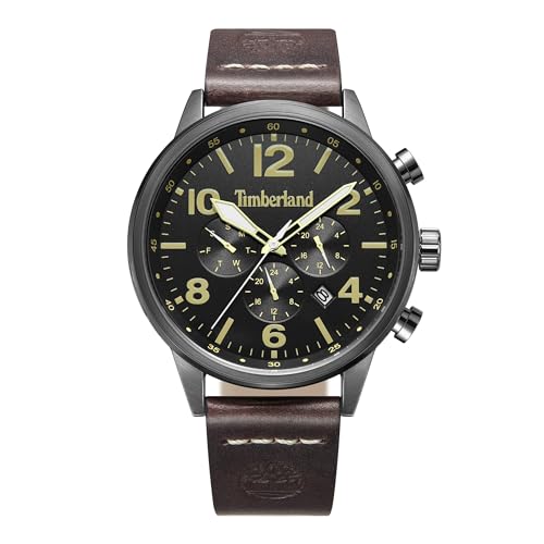 Timberland Orologio Analogico Al Quarzo Uomo Con Cinturino In Pelle Tdwgf2182404