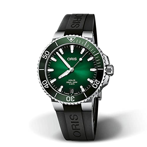 Oris Aquis Date Caliber 400 41.5Mm Aquis Date Orologio Da Uomo Automatico Subacqueo Cinturino In Gomma Quadrante Verde Verde 01 400 7769 4157-07 4 22 