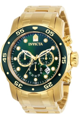 Invicta Pro Diver Orologio Da Uomo In Acciaio Inossidabile Con Movimento Quarzo - 48Mm, Oro / Verde