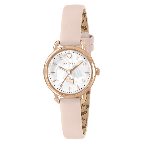 Radley Cinturino In Pelle Color Latte D'Avena Placcato Oro Rosa, 26 Mm, Crema