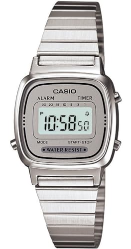 Casio Vintage Argentato/Acciaio Orologio Donna Trendy Cod. La670Wea-7Ef