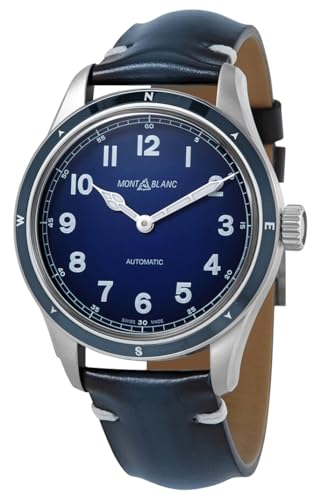 Montblanc 1858 Automatic 126758 Orologio Uomo 40 Mm - Cinturino Blu