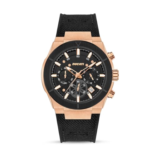 Ducati Orologio Analogico Da Uomo Con Quadrante Nero-Dtwgo0000901, Nero, Standard, Cinturino