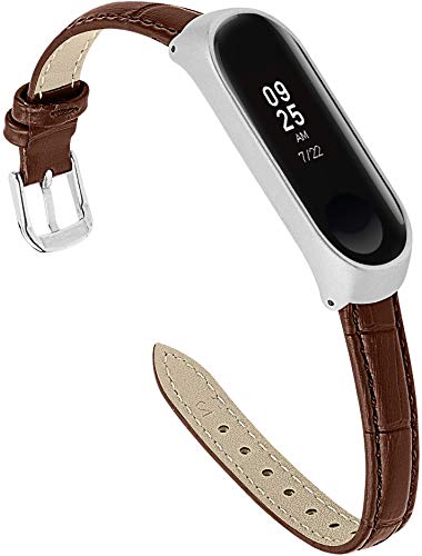 Gransho Compatibile Con Xiaomi Mi Band 3 / Mi Band 4 / Mi Smart Band 4 / Mi Fit Band 4 Cinturino In Pelle Cinturino Orologio Retro Con Perno A Sgancio