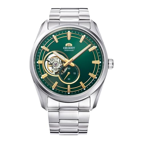 Orient Contemporary Small Seconds Semi Skeleton - Orologio Da Uomo Automatico A Carica Manuale Casual Bracciale E Cassa In Acciaio Metallizzato Quadra