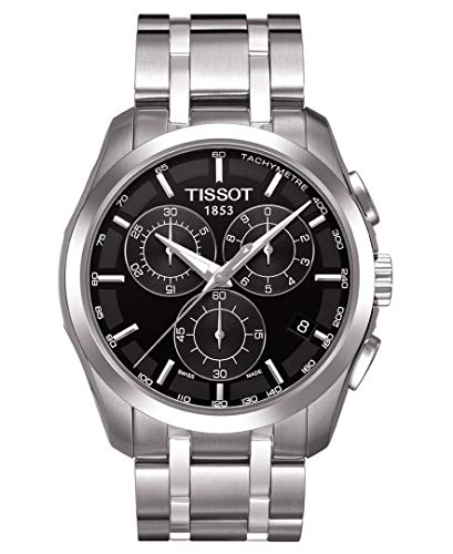 Tissot Tissot T0356171105100 Couturier Orologio Da Polso, Quadrante Nero E Bracciale, Da Uomo, Tipo Di Bracciale