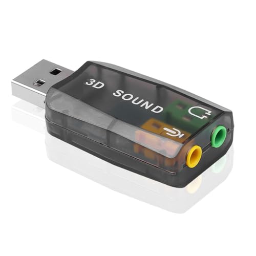 Giuneuow Scheda Audio Esterna Usb Adattatore Per Cuffie Con Microfono Per Desktop Pc Supporto Per Audio Tridimensionale