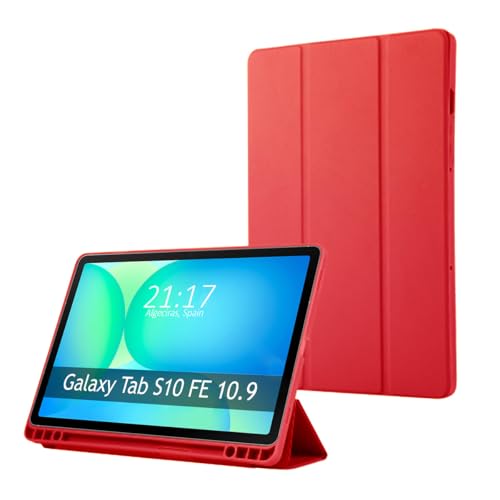 Custodia A Libro Smart Per Samsung Galaxy Tab S10 Fe Colore Rosso
